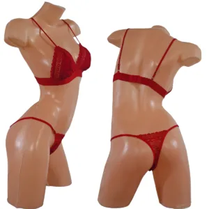 Conjunto Luana Sexy Puntilla y Encaje Corpiño Sin Aro Colaless (art 5103) Talle 85 al 100: imagen 11