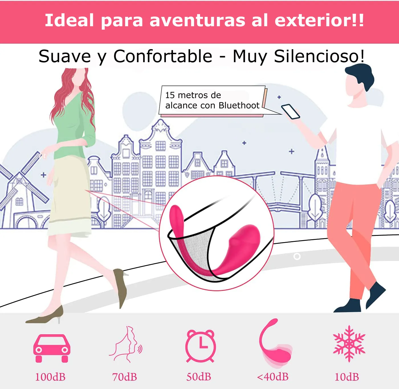 Vibrador Huevo Bala Inalámbrico Remoto Control Celular App - Bluethoot - Imagen 7