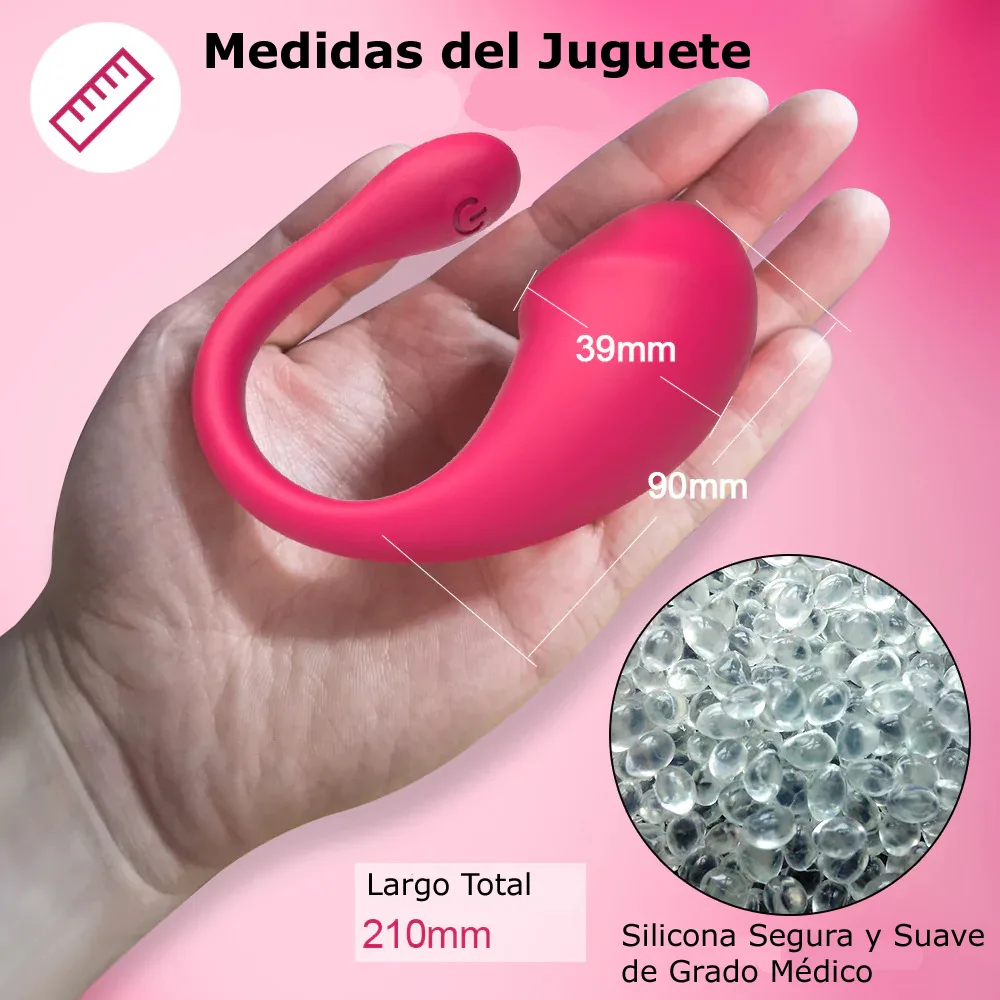 Vibrador Huevo Bala Inalámbrico Remoto Control Celular App - Bluethoot - Imagen 9